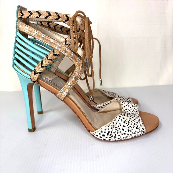 NWT‎ DOLCE VITA Hexen Stiletto Heels Women's 9 suede leather animal print summer - Picture 3 of 11
